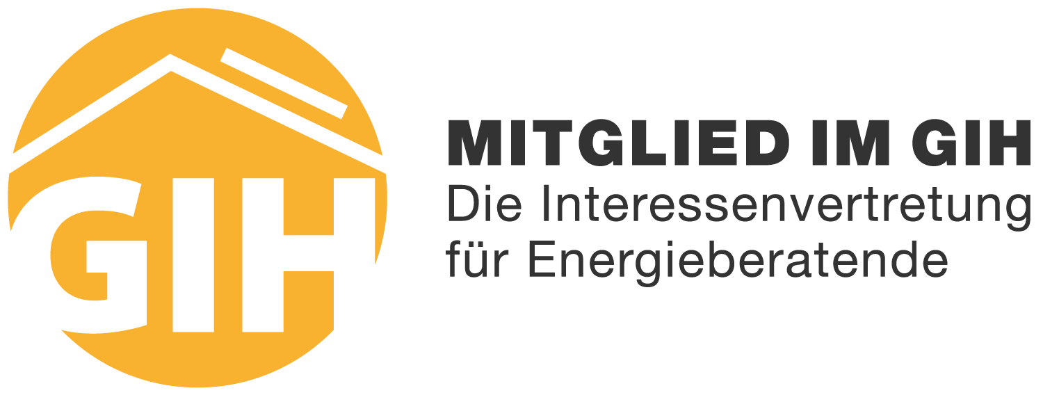 Logo "Mitglied im GIH" - die Interessenvertretung für Energieberatende
